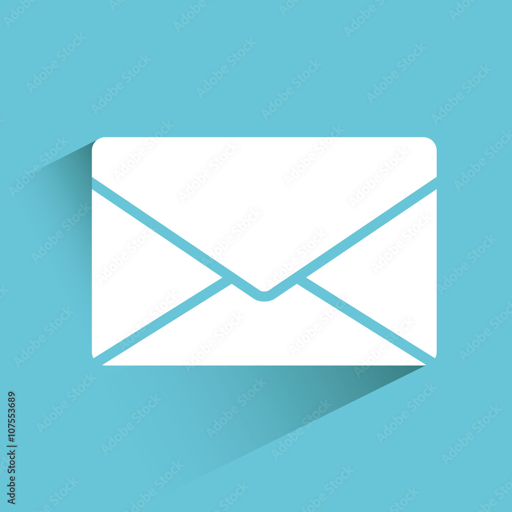 envelope icon design, vector illustration