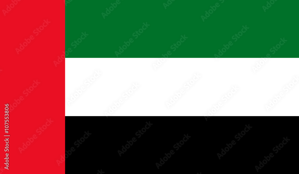 Obraz premium Flaga Zjednoczonych Emiratów Arabskich