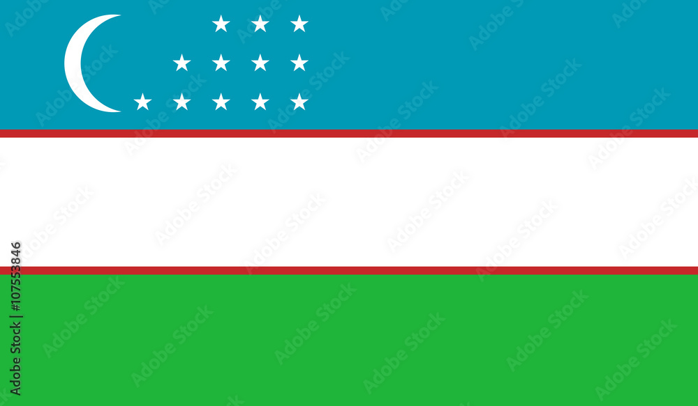 Fototapeta premium Flaga Uzbekistanu