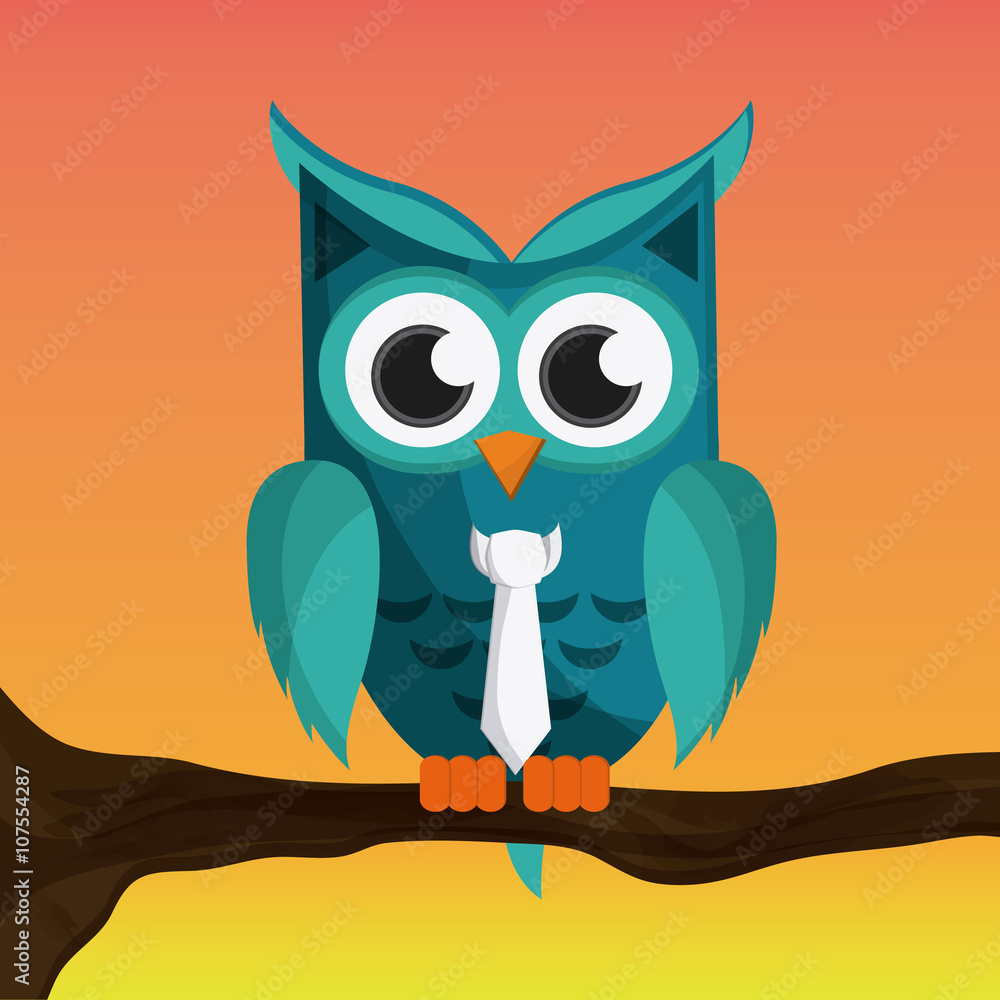 Obraz premium Owl icon design, vector illustration