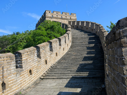 Gran Muralla China en la zona de Mutianyu, Pequín. En total tiene 21196 kilómetros de largo