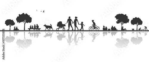 Familien im Park