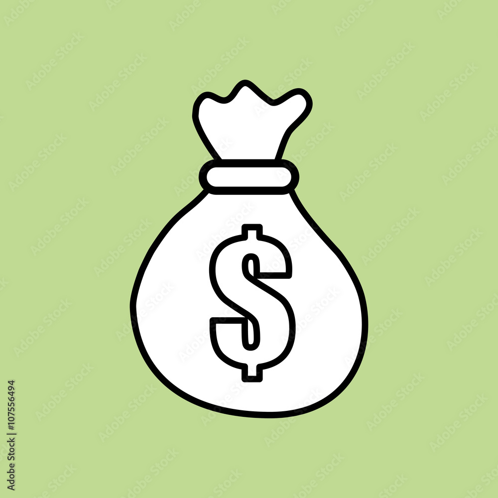 Money bag design , vector illustration Money bag design , vector illustration