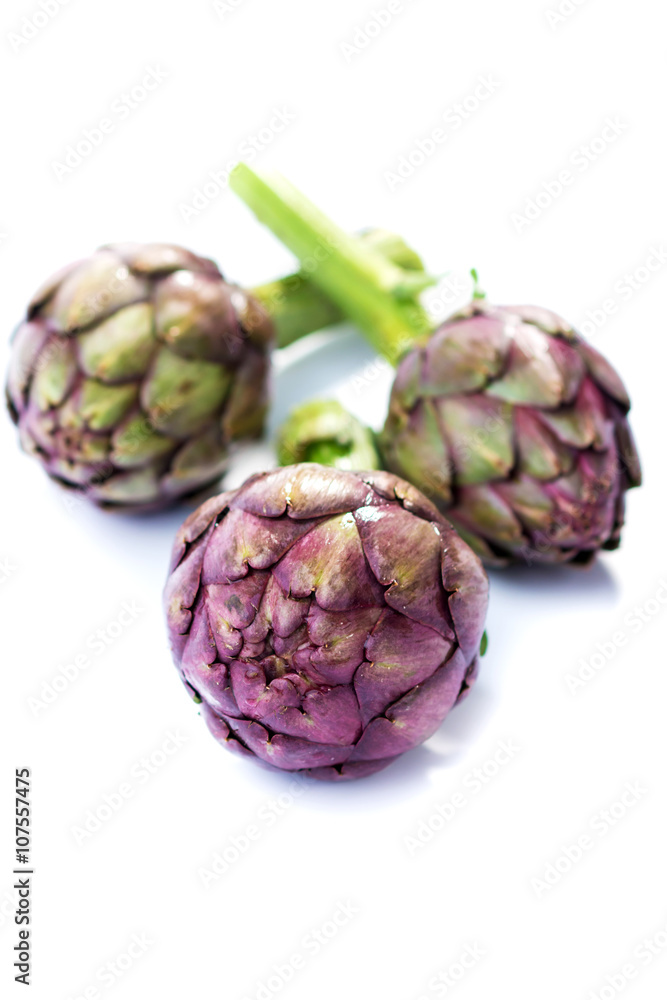 Fototapeta premium Fresh Artichoke on a white background