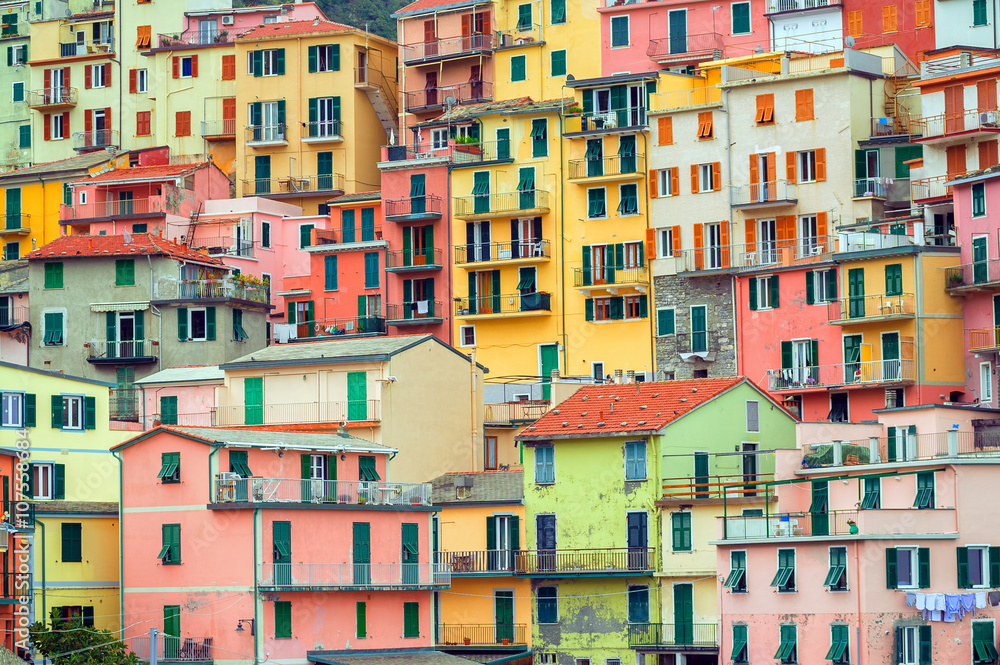 Traditional italian colorful houses, Cinque Terre, Italy