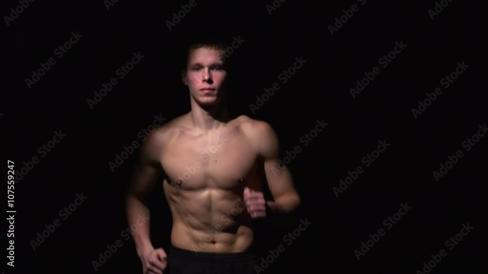 Sport fitness runner man. Black Sport fitness runner man. Black