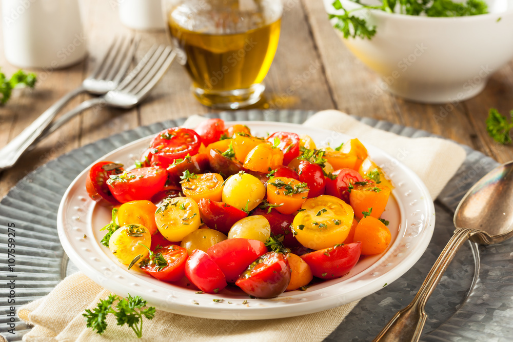 Raw Organic Cherry Tomato Salad Raw Organic Cherry Tomato Salad
