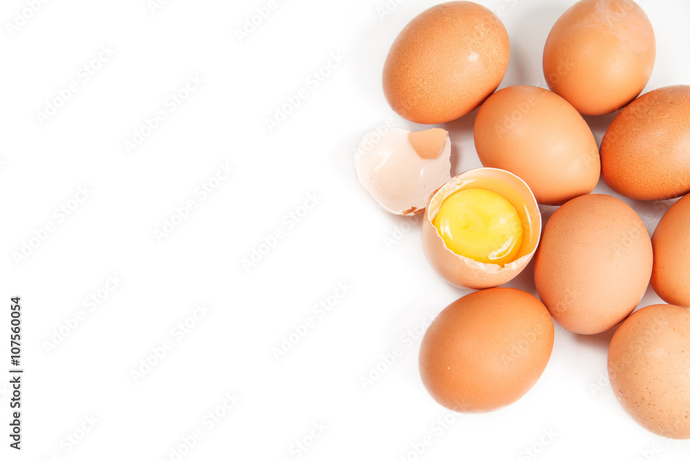 Eggs isolated on white background Eggs isolated on white background