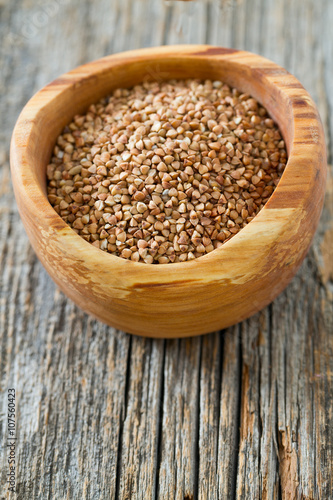 buckwheat on a wooden background
