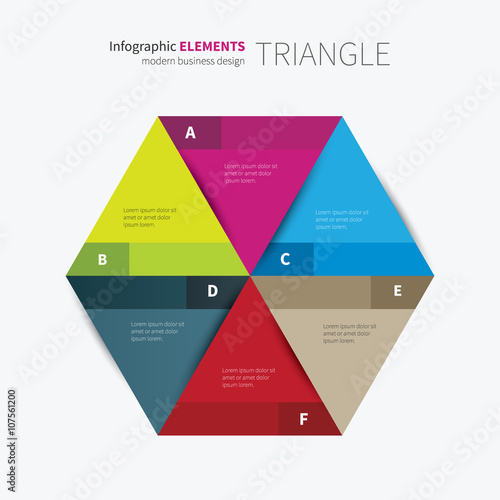 infographic design made from polygon / vector cycling diagram with steps and options 