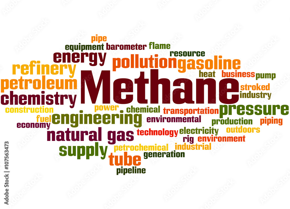Methane, word cloud concept Stock Illustration Adobe Stock