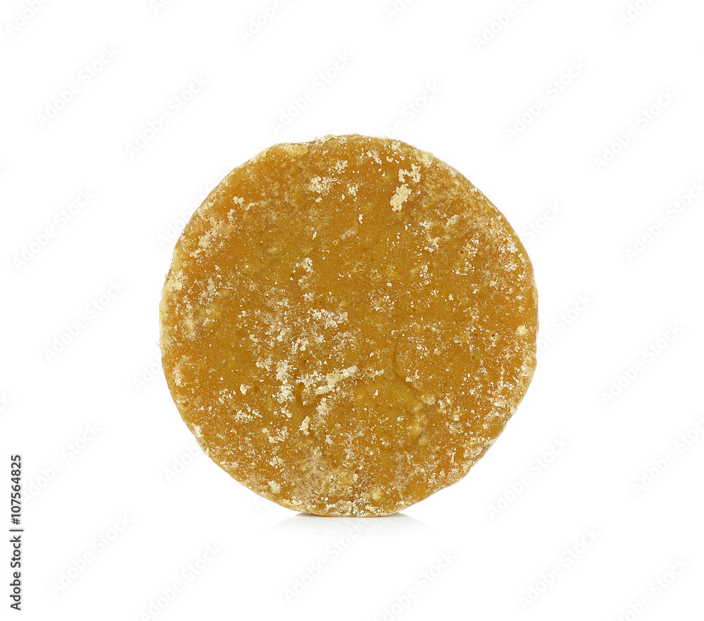 Brown sugar isolated on a white background