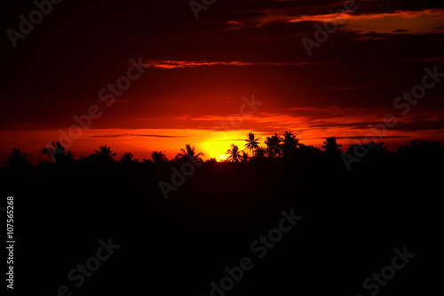 Red dark sky sunset photo