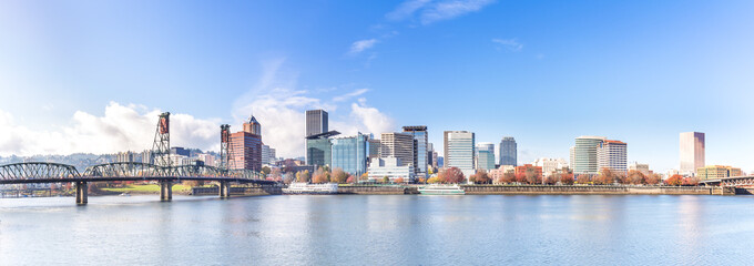 water,skyline and cityscape in portland