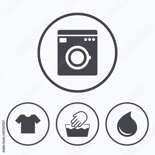 Wash icon. Not machine washable symbol.