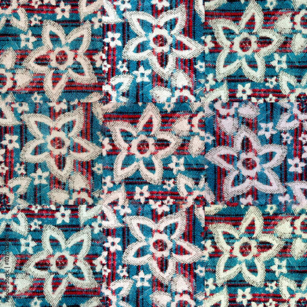 Fototapeta premium A pattern of stars and flowers