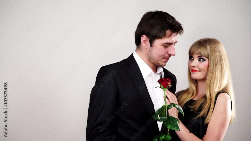 Couple in love. Man and woman on date hugging 4K Couple in love. Man and woman on date hugging 4K