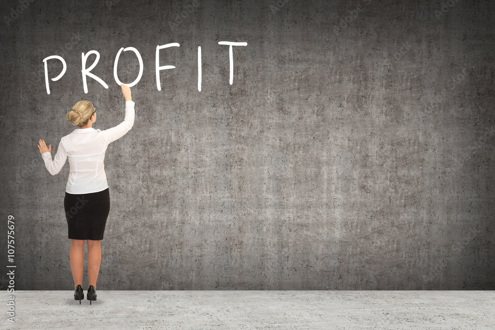 Business woman drawing on the wall. business concept
Business woman drawing on the wall. business concept