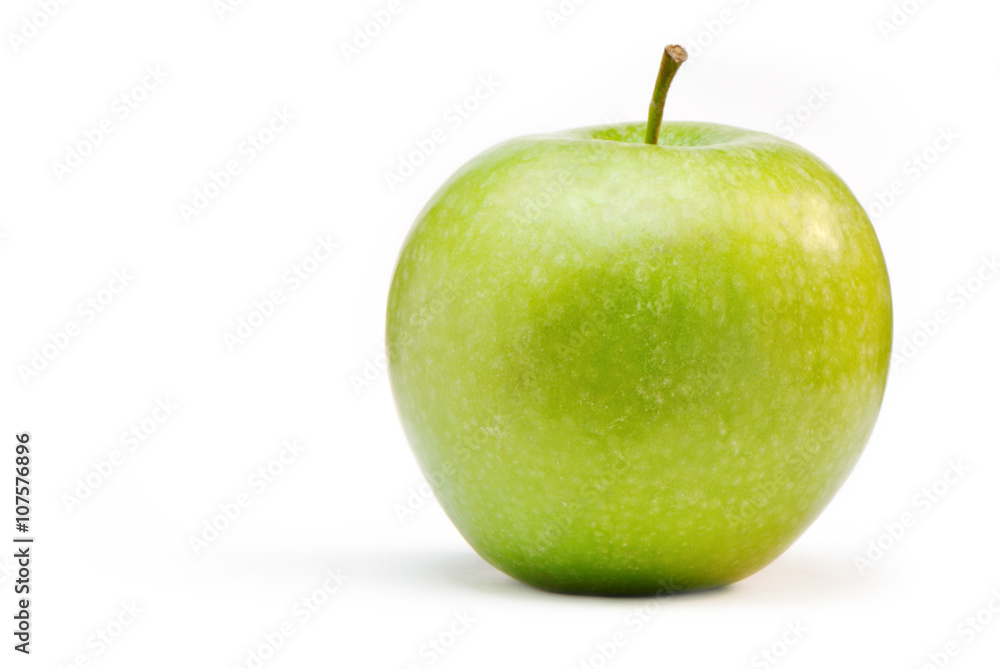 photo of green apple isolated on white background 