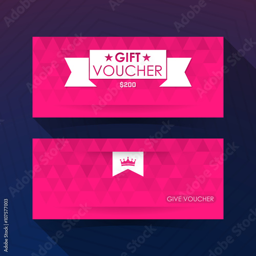 Gift voucher triangle graph...