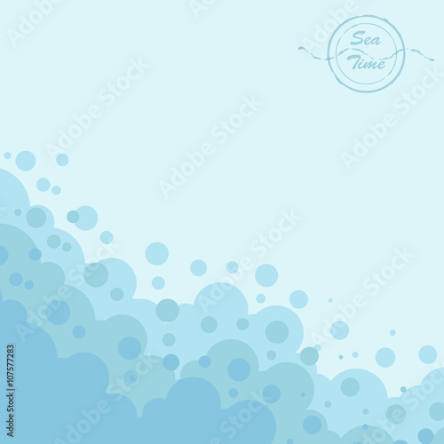 Vector illustration of sea time