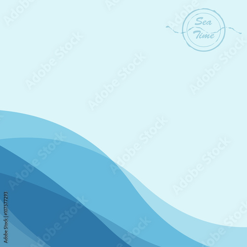 Vector illustration of sea time