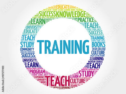 TRAINING word cloud, education concept
