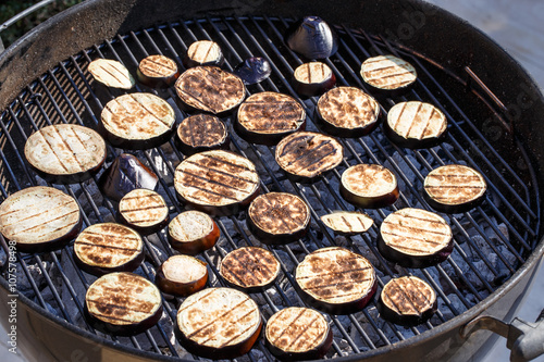 grilled eggplant on the grid