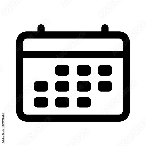Calendar schedule line art icon for apps and websites