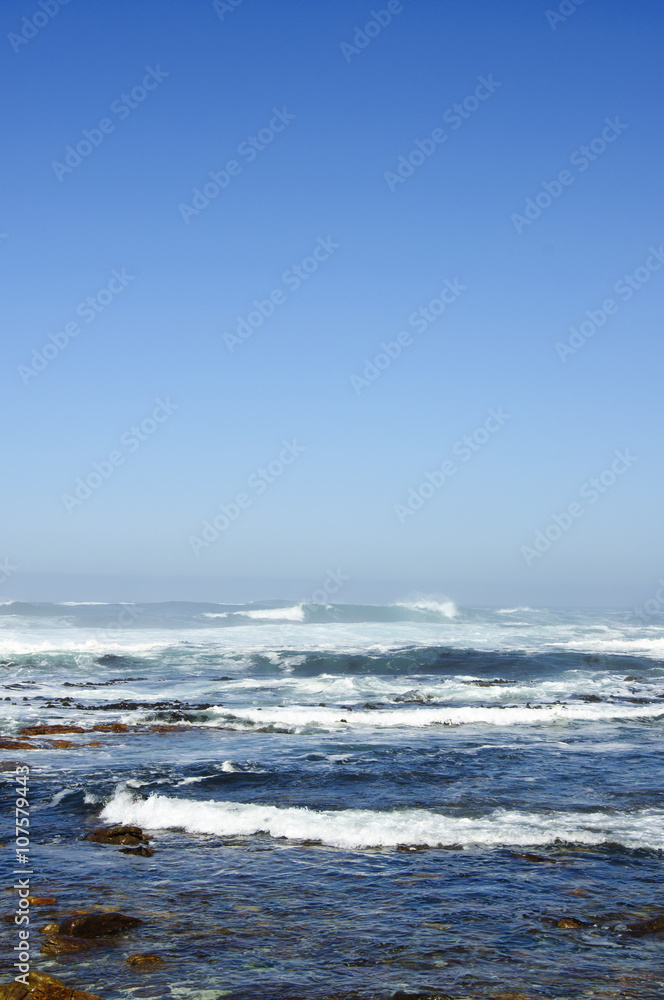 Beautiful seaside scenery and blue sky 