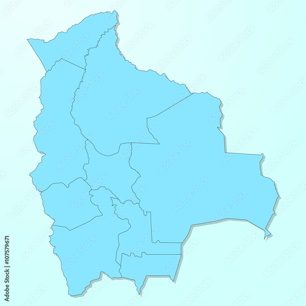 Obraz premium Bolivia blue map on degraded background vector
