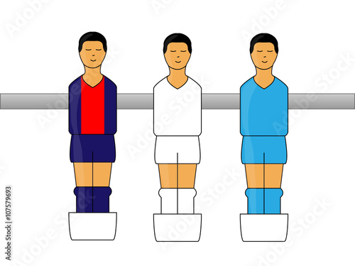 Table Football Figures with French League Uniforms 1