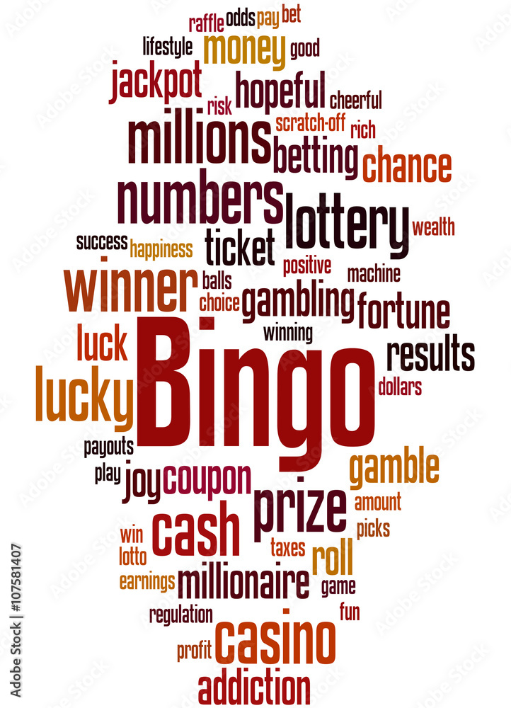 Obraz premium Bingo, word cloud concept 9