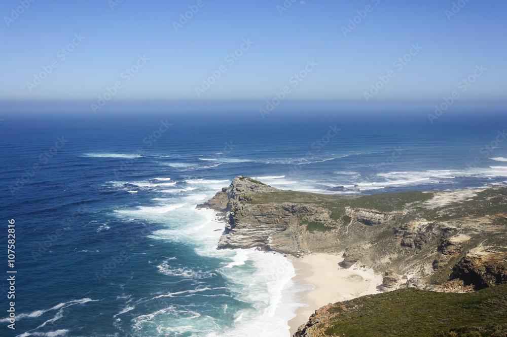 Beautiful island scenery and blue sky background