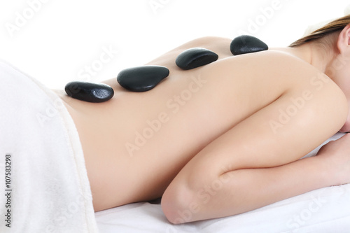 woman taking spa treatments and relaxation therapy