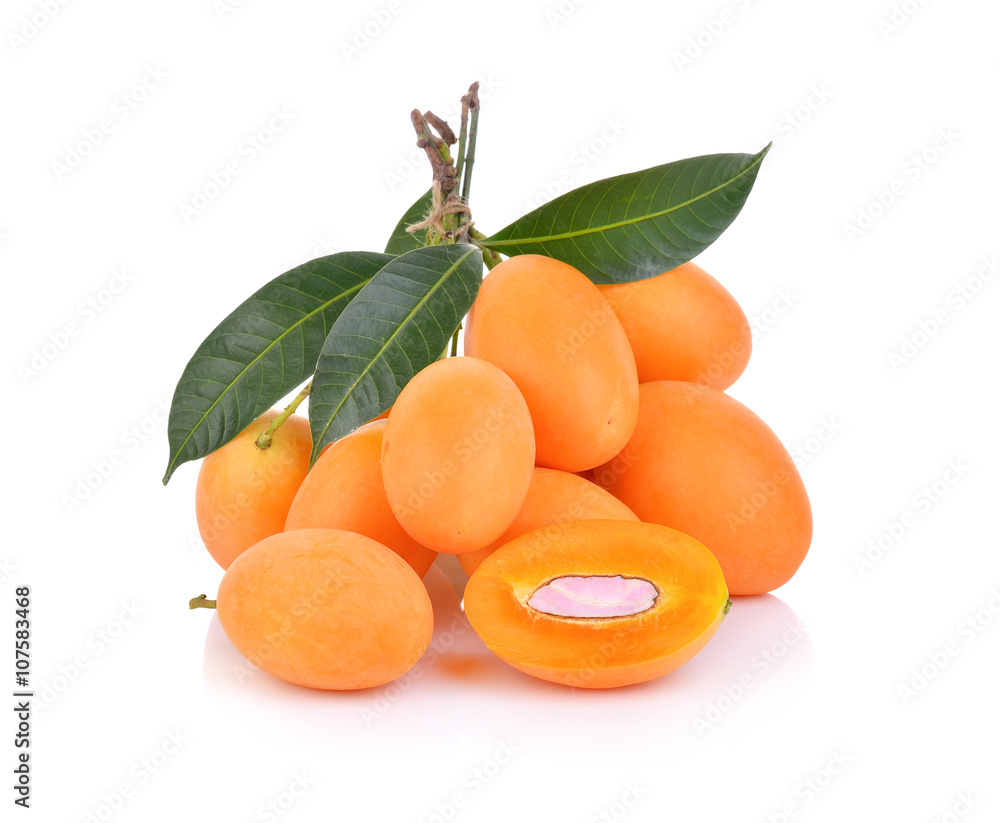 sweet Marian plum thai fruit isolated on white background (Mayon sweet Marian plum thai fruit isolated on white background (Mayon