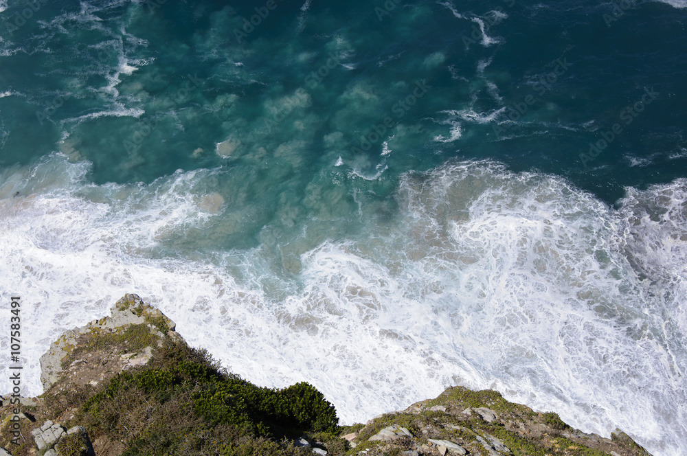 Seaside scenery and blue sea