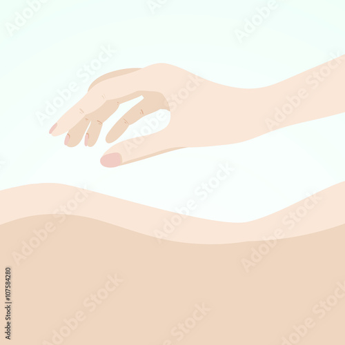 Illustration of a massage. Manual therapy.