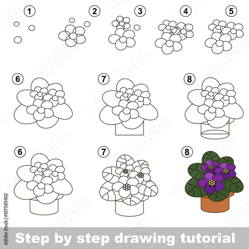 Violet. Drawing tutorial.