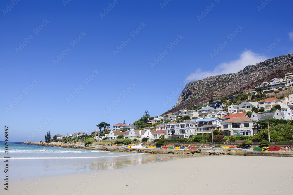 Beautiful island scenery and blue sky background