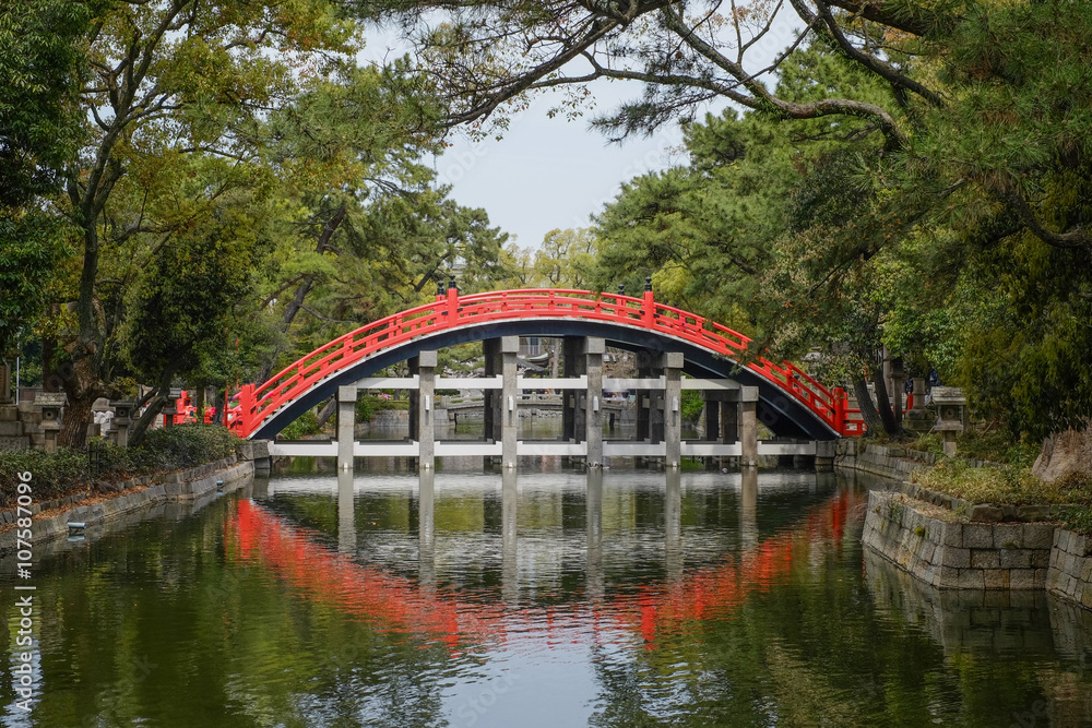 Obraz premium 大阪 住吉大社 太鼓橋