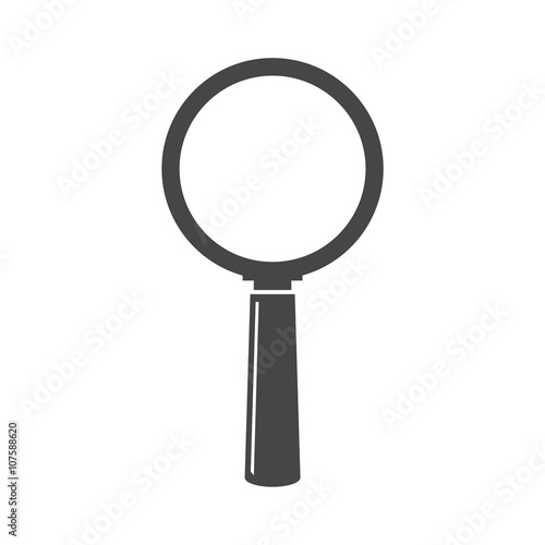 Magnifying glass isolated on white background