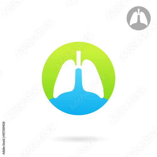 Human lungs icon