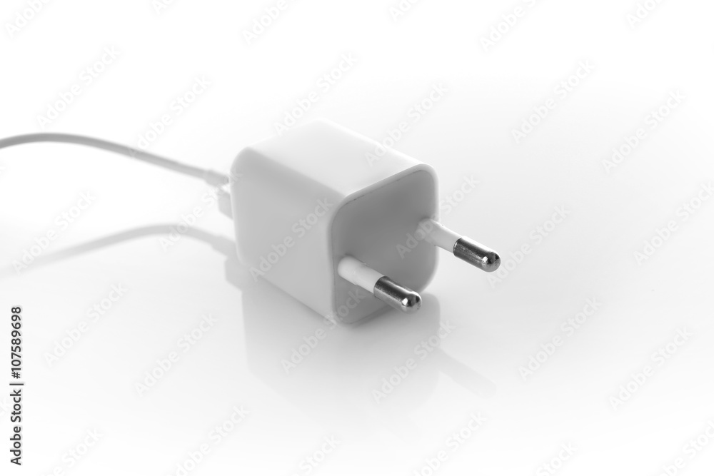 Power plug isolated on white Power plug isolated on white