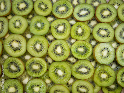 Close up shot of Kiwi slices