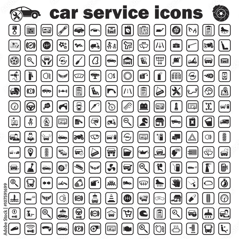 car service icons set car service icons set