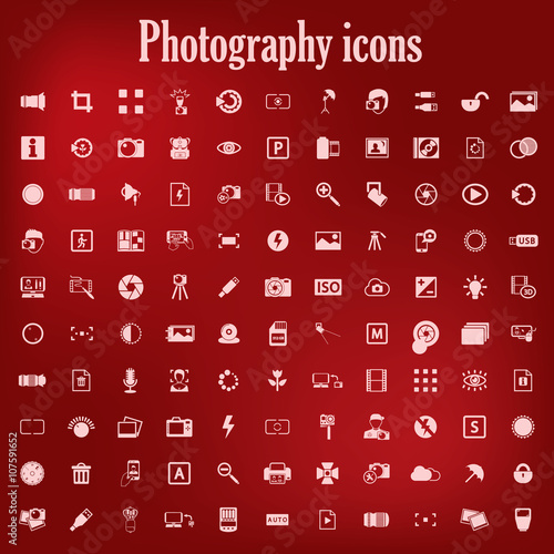 photography icons set