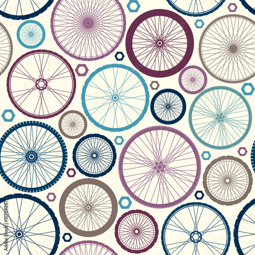 Pattern of bycicles wheels.