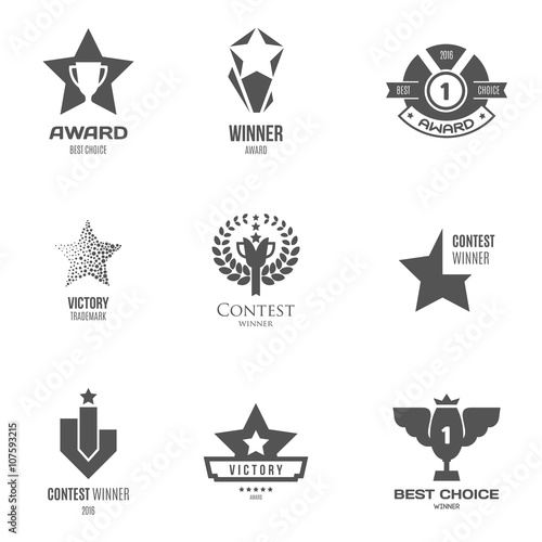 Vector Illustration, graphic elements  with award and trophy.