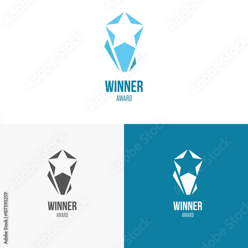 Vector Illustration, graphic elements  with award and trophy.
